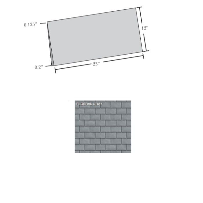 Ecostar Class C Majestic Niagara Concrete Universal Starter 12"x23" Federal Gray 15/Bundle