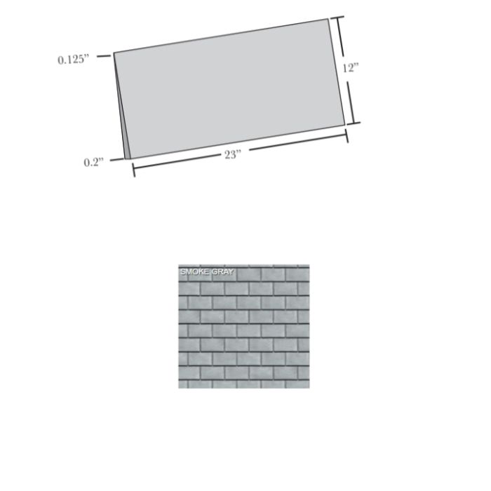 Ecostar Class C Majestic Niagara Concrete Universal Starter 12"x23" Smoke Gray 15/Bundle