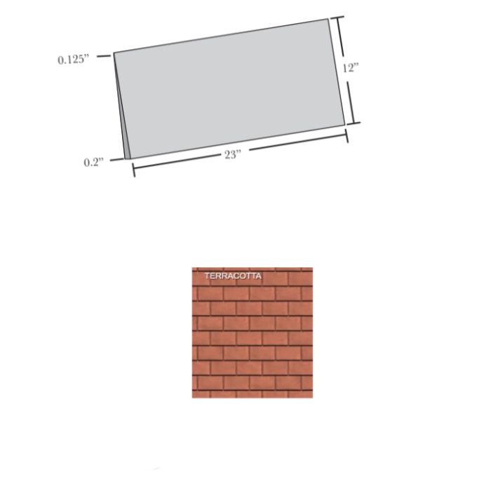 Ecostar Class C Majestic Niagara Concrete Universal Starter 12"x23" Terra Cotta 15/Bundle