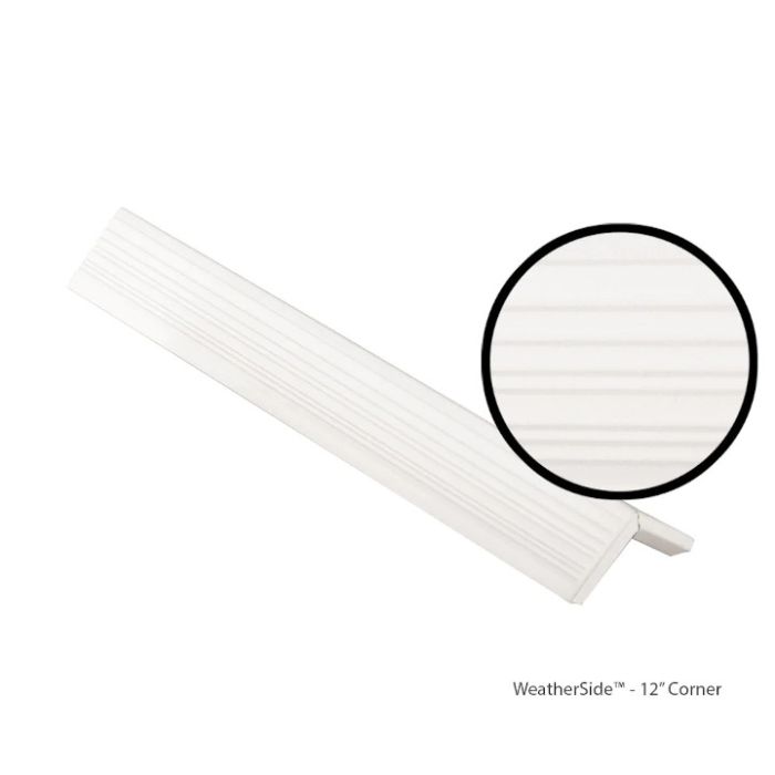 GAF Weatherside Primed Aluminum Corners 12" White