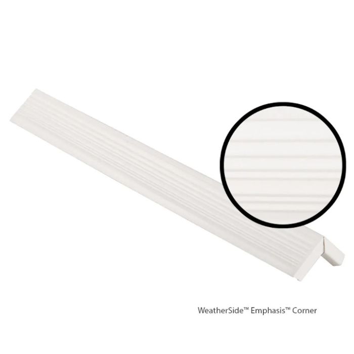 GAF Weatherside Aluminum Corners Emphasis 15.5" White