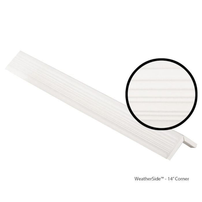 GAF Weatherside Primed Aluminum Corners 14" White