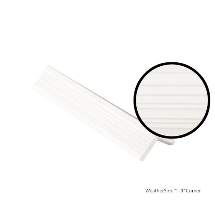 GAF Weatherside Primed Aluminum Corners 9" White