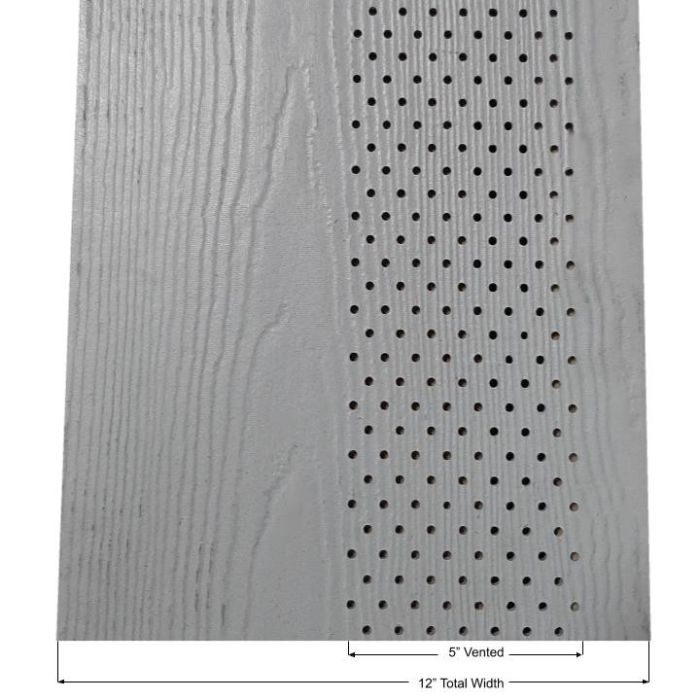 James Hardie Soffit Fiber Cement Vented Cedarmill Panel 16"x144" Arctic White 1pc