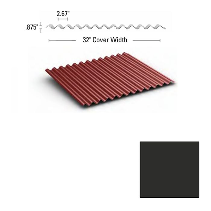Multi Cor Panel 24ga 32"x120" Dark Charcoal