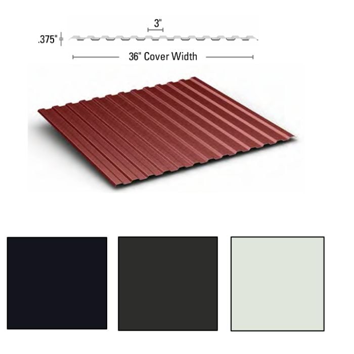 Mini Rib Panel 24ga 36"x120"