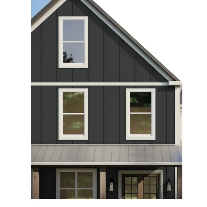 James Hardie Panel Fiber Cement Smooth Siding 4'x10' Midnight Black