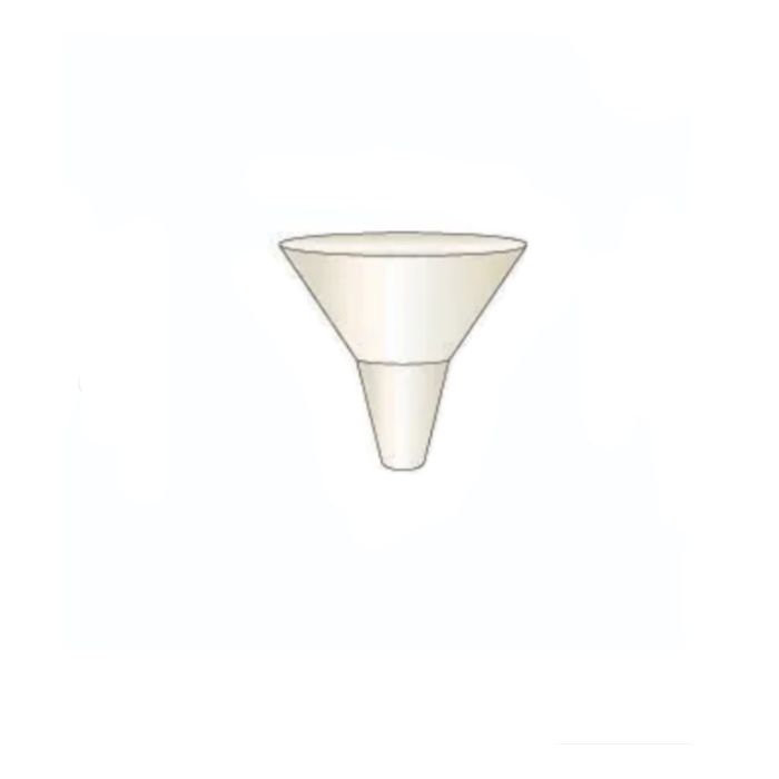 Quality Aluminum FUNW Aluminum Funnel Low Gloss White 130 2"x3"