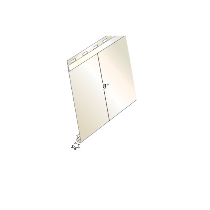 Quality Aluminum Horizontal Siding Regular Smooth 8"X12.5' .019 Gauge White