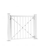 AFCO Adjustable Gate Kit White (uprights & crossbar) - for 4' Level Rail Kit & Balusters