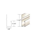Quality Aluminum J Channel Moulding White 5/8"X12'