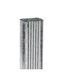 Berger Square Corrugated Downspout Galvanized 2"x3" 26ga