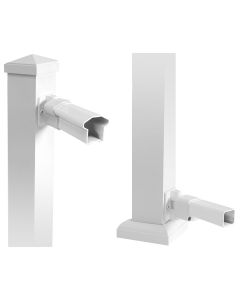 AFCO 100/300 Series Horizontal Pivot Rail Mounting Bracket White (One Top & One Bottom Pivot Bracket)