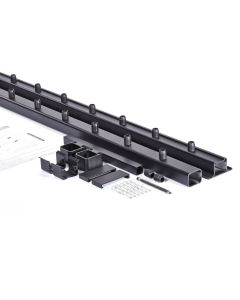 AFCO 200 Series 10' Level Rail Kit Black (Top and Bottom Rail w/ Hardware)