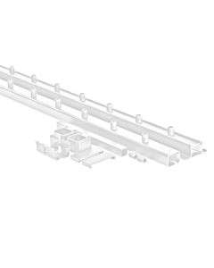 AFCO 200 Series 10' Level Rail Kit White (Top and Bottom Rail w/ Hardware)