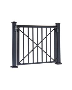 AFCO Adjustable Gate Kit Black (uprights & crossbar) - for 4' Level Rail Kit & Balusters