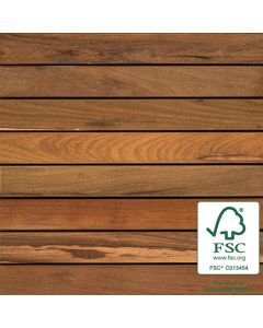 Bison WTFSCIPEAB24 FSC Ipe AB Wood Tile Smooth 2'x2' 8-Plank