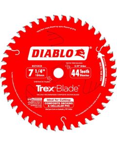 Diablo Trex Composite Decking Cellular PVC Blade 7-1/4 Inch 44 Tooth