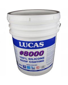 Lucas 8000 100 Percent Silicone Roof Coating 5 Gallon White