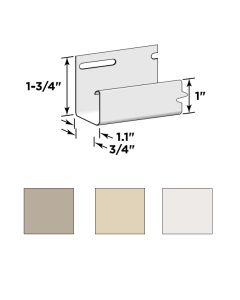 Certainteed 3/4" J-Channel 12'6" 48/Carton