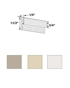 Certainteed 3/4" Undersill Trim 12'6" 48/Carton