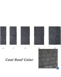 DaVinci MWSFBSGCR Multi-Width Slate Field Bundle 6",7",9",10",12"x18" 28PC/BDL Slate Gray Cool Roof