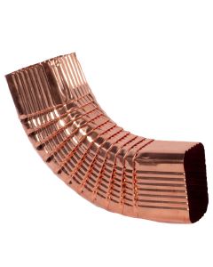 Berger Square Corrugated Elbow B-Bend 75 Degrees Copper 4"x5"