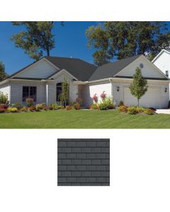 Ecostar Class C Majestic Niagara Concrete Flat Tile 12" with 9" reveal Black 10/Bundle