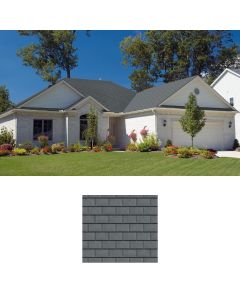 Ecostar Class C Majestic Niagara Concrete Flat Tile 12" with 9" reveal Midnight Gray 10/Bundle