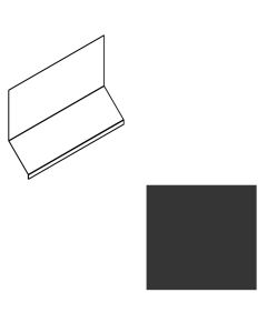 EDCO 1746-511 Head Wall Flashing Solid 10' Black-Obsidian 5/carton