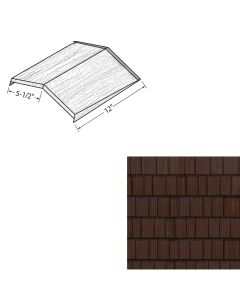 EDCO 1764-263 Arrowline Steel Ridge/Hip Cap generations HD 12" Royal Brown HD 20/carton