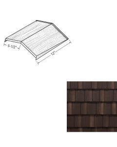 EDCO 1767-556 Arrowline Steel Ridge/Hip Cap Infiniti 12" Chestnut Brown Enhanced 20/carton