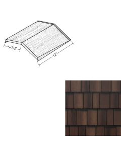 EDCO 1768-296 Arrowline Shake Ridge/Hip Cap Blend 12" Royal Brown Blend 20/carton