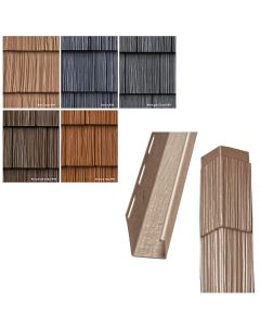Foundry Split Shake Siding Corner Kit Weathered 7" Exposure 12/carton