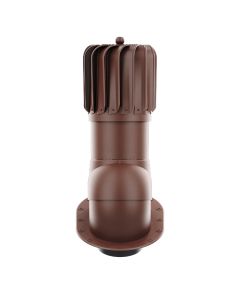 RoofiVent RLP-6-01-PI iVent Roto Durable Polypropylene Oblong Turbine for Metal Roof 6" Brown