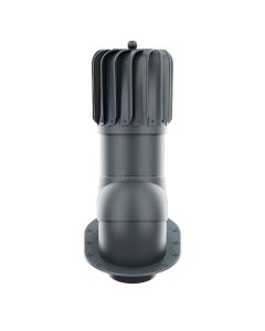 RoofiVent RLP-6-09-PI iVent Roto Durable Polypropylene Oblong Turbine for Metal Roof 6" Graphite