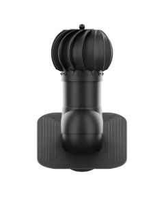RoofiVent RLK-6-02-PG iVent Roto Durable Polypropylene Round Turbine for Slope Roof 6" Black
