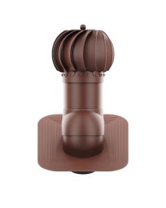 RoofiVent RLK-6-01-PG iVent Roto Durable Polypropylene Round Turbine for Slope Roof 6" Brown