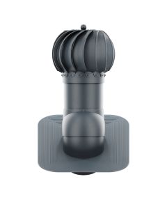 RoofiVent RLK-6-09-PG iVent Roto Durable Polypropylene Round Turbine for Slope Roof 6" Graphite