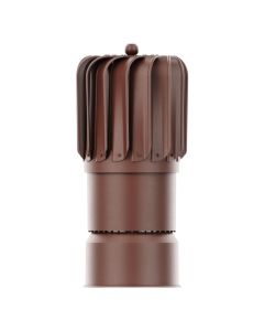 RoofiVent NRP-6-01-MF iVent Turbo Durable Polypropylene Oblong Turbine Attachment 6" Brown