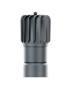 RoofiVent NRP-6-09-MF iVent Turbo Durable Polypropylene Oblong Turbine Attachment 6" Graphite