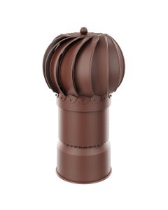 RoofiVent NRK-6-01-MF iVent Turbo Durable Polypropylene Round Turbine Attachment 6" Brown