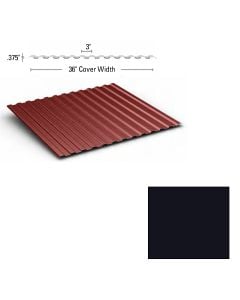 Mini Rib Panel 24ga 36"x120" Matte Black
