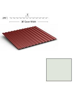 Mini Rib Panel 24ga 36"x120" Bone White