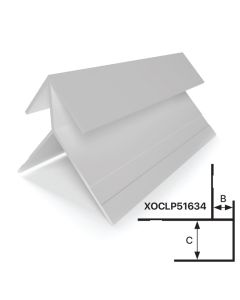Tamlyn XOCLP51634-CA XtremeTrim Transition LowProfile Outside Corner 5/16" & 3/4"x10' Clear Anodized EA