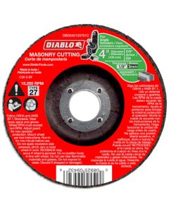 Diablo Masonry Cut Off Abrasive Wheel 4"x1/8"