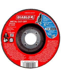 Diablo Metal Cut Off Abrasive Wheel 4 1/2"x1/8"