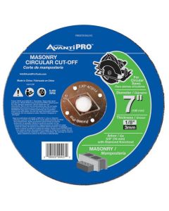 Avanti Masonry Cut Off Abrasive Wheel 7"x1/8"