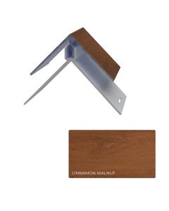 ChamClad AL/PVC1722-83-10 Universal Outside Corner Trim Siding 2"x10' Cinnamon Walnut 2pc