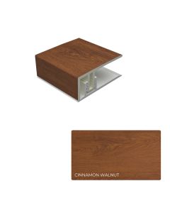 ChamClad C1717-06 1.5" PVC J-Trim for 3/8" Panels 1.5"x12' Cinnamon Walnut 2pc